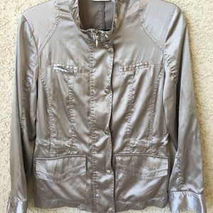 Chico's Lightweight Silver Jacket, Sz. 0